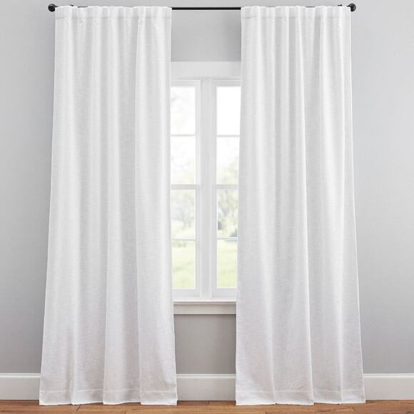 Pottery Barn Seaton Textured Cotton Blackout Curtain 3 in 1 Pole Top 100" x 108" - Picture 3 of 6